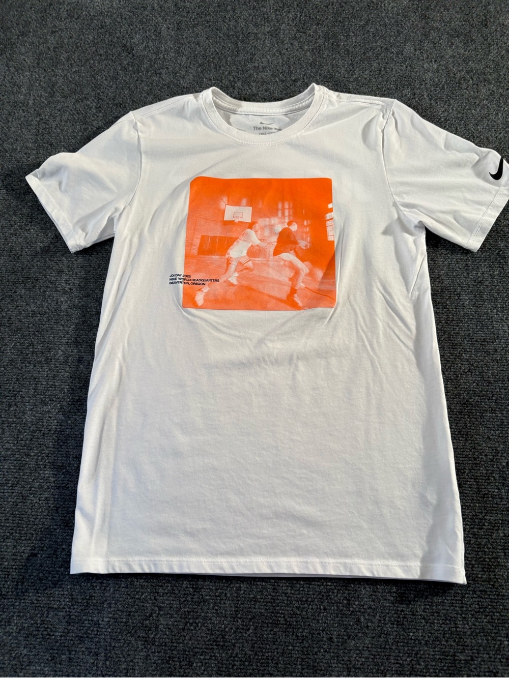Nike Dri-FIT JD Day 2025 Graphic Tee White Size Small Just Do It